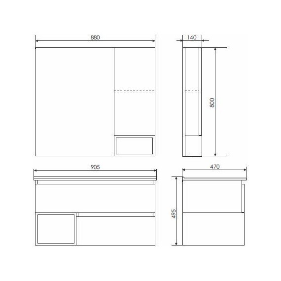 Зеркало-шкаф Comforty Турин 90 см, дуб бежевый фото 8