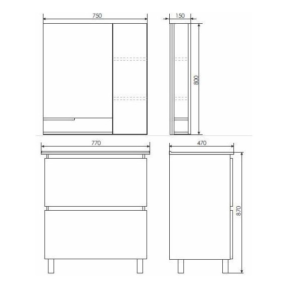 Зеркало-шкаф Comforty Верона 75 см, дуб белый - 7 Зеркало-шкаф Comforty Верона 75 см, дуб белый фото 7