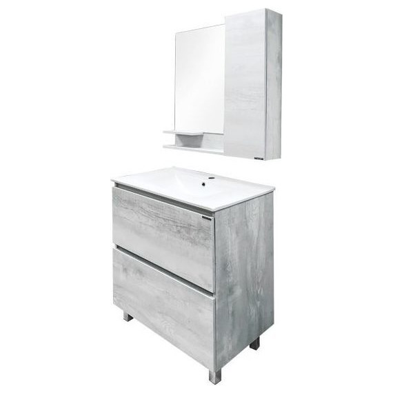 Зеркало-шкаф Comforty Верона 75 см, дуб белый - 5 Зеркало-шкаф Comforty Верона 75 см, дуб белый фото 5