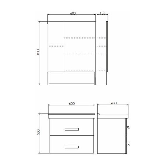 Зеркало-шкаф Comforty Парма 60 см, дуб дымчатый - 6 Зеркало-шкаф Comforty Парма 60 см, дуб дымчатый фото 6