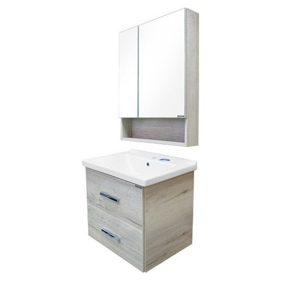 Зеркало-шкаф Comforty Парма 60 см, дуб дымчатый - 4 Зеркало-шкаф Comforty Парма 60 см, дуб дымчатый фото 4