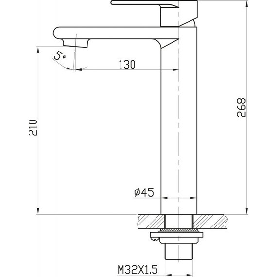 Смеситель для раковины высокий BelBagno Nova NOV-LMC-IN, сатин, Цвет производителя: сатин - 2 Смеситель для раковины высокий BelBagno Nova NOV-LMC-IN, сатин, Цвет производителя: сатин фото 2