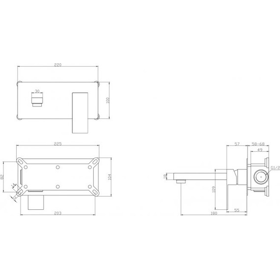 Смеситель для раковины настенный BelBagno Romano ROM-BLM-CRM - 2 Смеситель для раковины настенный BelBagno Romano ROM-BLM-CRM фото 2