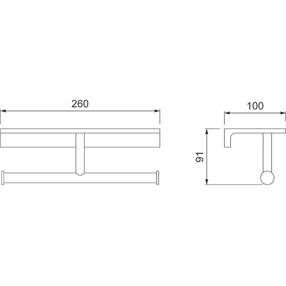 Держатель для туалетной бумаги Timo Selene 12045/03, черный фото 3