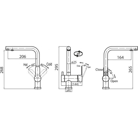 Смеситель для кухни BelBagno TAN-LACM-CRM - 2 Смеситель для кухни BelBagno TAN-LACM-CRM фото 2