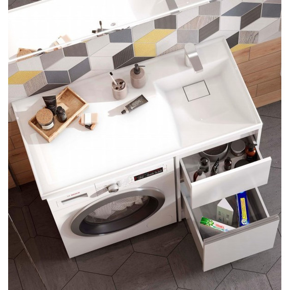 Раковина над стиральной машиной Акватон Лондри 105 см 1A72223KLH010 (раковина справа) фото 5