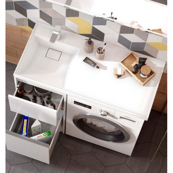 Раковина над стиральной машиной Акватон Лондри 105 см 1A72223KLH010 (раковина справа) фото 6