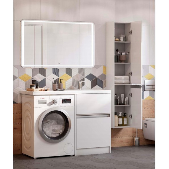 Раковина над стиральной машиной Акватон Лондри 120 см 1A72243KLH010 (раковина справа) - 7 Раковина над стиральной машиной Акватон Лондри 120 см 1A72243KLH010 (раковина справа) фото 7