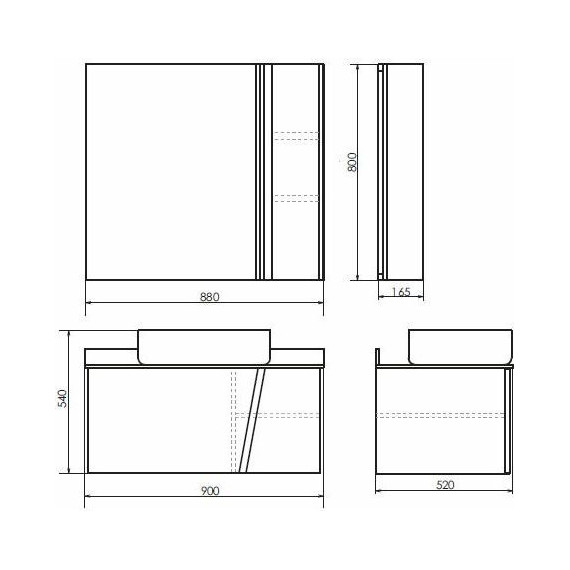 Зеркало-шкаф Comforty Эдинбург 90 см, бетон светлый - 8 Зеркало-шкаф Comforty Эдинбург 90 см, бетон светлый фото 8
