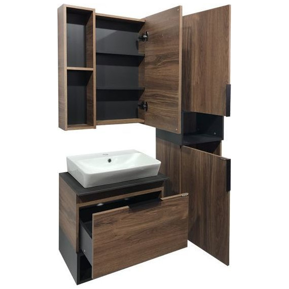 Зеркало-шкаф Comforty Штутгарт 60 см, дуб тёмно-коричневый - 8 Зеркало-шкаф Comforty Штутгарт 60 см, дуб тёмно-коричневый фото 8