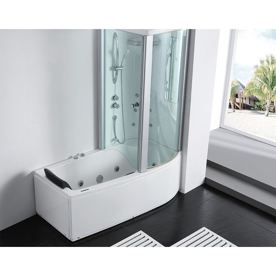 Ванна гидромассажная с душевой кабиной Gemy G8040 B 170x85 см R фото 3