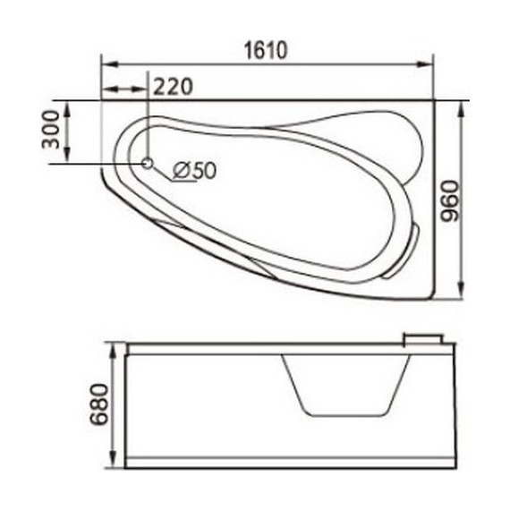Ванна гидромассажная Gemy G9046 O 161x96 см R фото 3