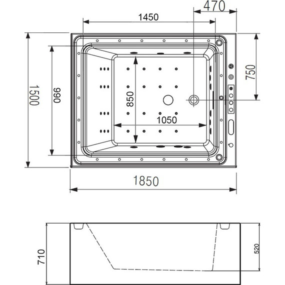 Ванна гидромассажная Gemy G9268 K 185x150 см - 12 Ванна гидромассажная Gemy G9268 K 185x150 см фото 12