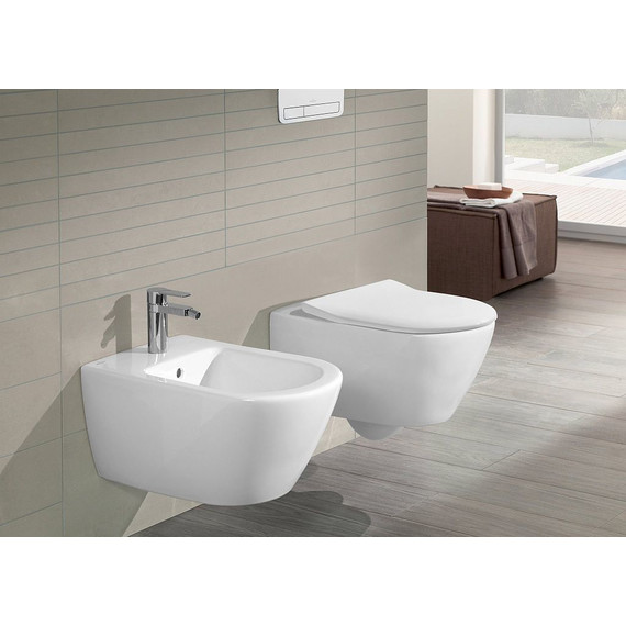 Унитаз подвесной безободковый Villeroy&Boch Subway 2.0 5614R201 с крышкой микролифт фото 7