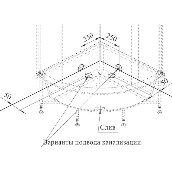 Поддон акриловый Радомир Соул 1 90х90 см - 4 Поддон акриловый Радомир Соул 1 90х90 см фото 4