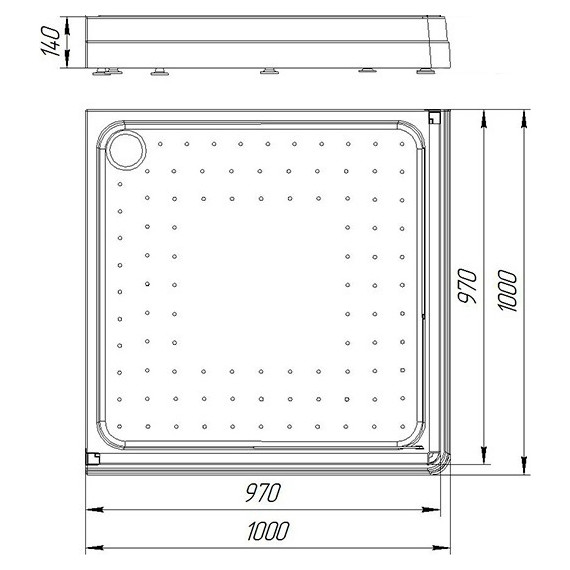 Поддон акриловый Радомир Дрим/Санрайз 100х100 см фото 2