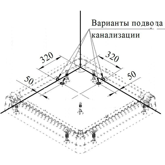 Поддон акриловый Радомир Дрим/Санрайз 100х100 см фото 3