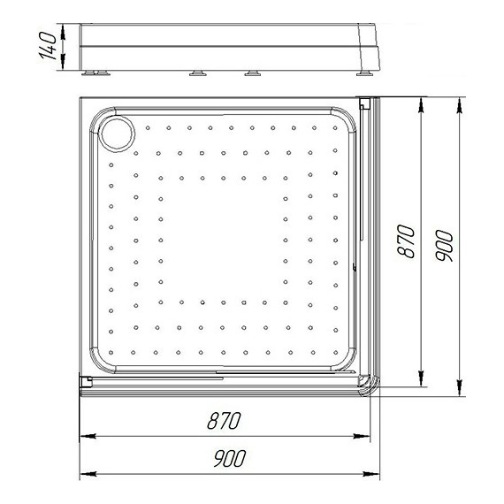 Поддон акриловый Радомир Дрим 90х90 см - 2 Поддон акриловый Радомир Дрим 90х90 см фото 2