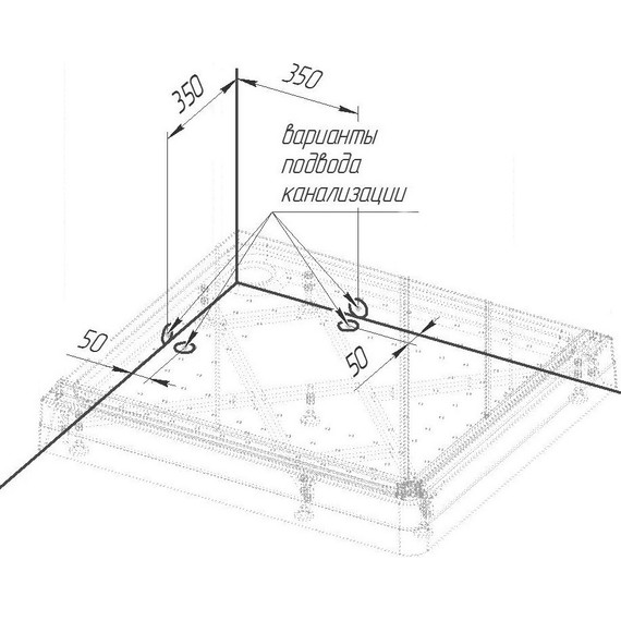 Поддон акриловый Радомир Дрим 100х110 см R фото 3