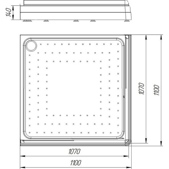 Поддон акриловый Радомир Дрим/Санрайз 110х110 см фото 2