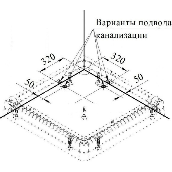 Поддон акриловый Радомир Дрим/Санрайз 110х110 см фото 3