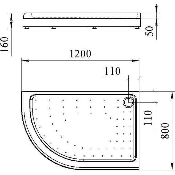 Поддон акриловый Радомир Соул 3 120х80 см L - 3 Поддон акриловый Радомир Соул 3 120х80 см L фото 3