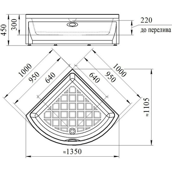 Поддон акриловый Радомир Соул 1 100х100 см - 3 Поддон акриловый Радомир Соул 1 100х100 см фото 3