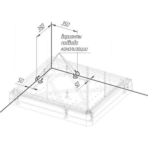 Поддон акриловый Радомир Дрим 90х100 см R - 3 Поддон акриловый Радомир Дрим 90х100 см R фото 3