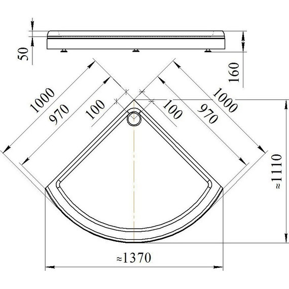 Поддон акриловый Радомир Найт 100х100 см - 3 Поддон акриловый Радомир Найт 100х100 см фото 3