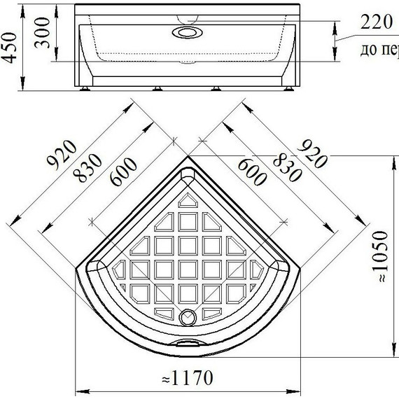 Поддон акриловый Радомир Соул 1 90х90 см - 3 Поддон акриловый Радомир Соул 1 90х90 см фото 3