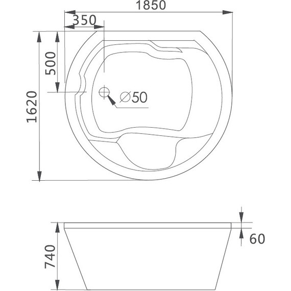 Ванна гидромассажная Gemy G9053 B 185x162 см - 5 Ванна гидромассажная Gemy G9053 B 185x162 см фото 5