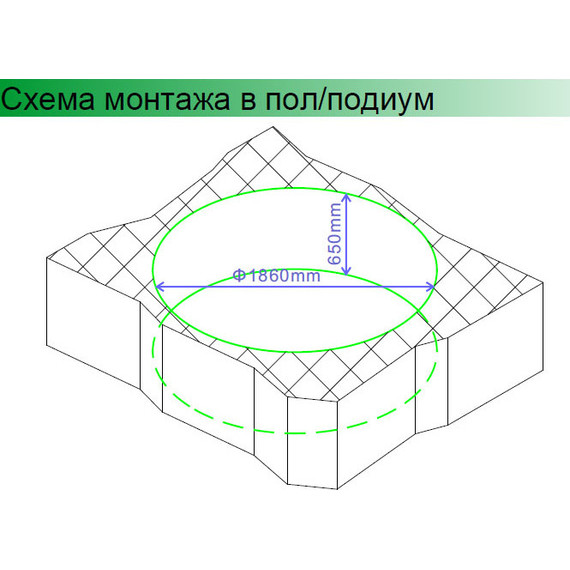 Ванна гидромассажная Gemy G9090 O 190x190 см фото 4