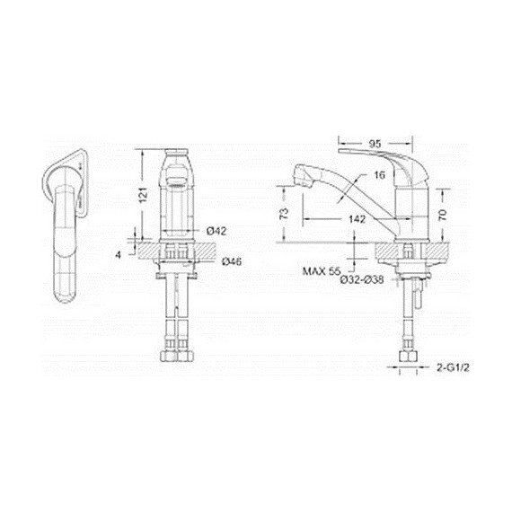 Смеситель универсальный BRAVAT FIT F1233188CP-RUS - 5 Смеситель универсальный BRAVAT FIT F1233188CP-RUS фото 5