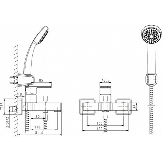 Смеситель для ванны BRAVAT RIFFLE F672106C-B - 5 Смеситель для ванны BRAVAT RIFFLE F672106C-B фото 5