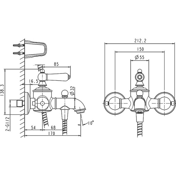 Смеситель для ванны BRAVAT ART F675109C-B, Цвет производителя: хром - 4 Смеситель для ванны BRAVAT ART F675109C-B, Цвет производителя: хром фото 4