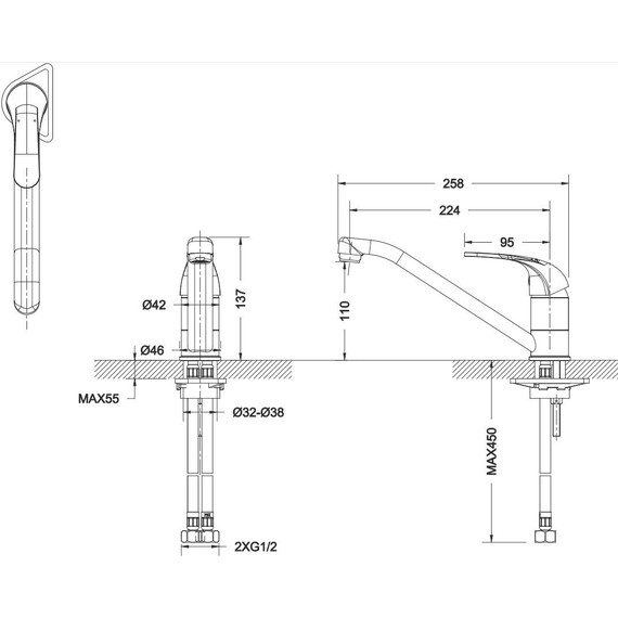 Смеситель для кухни BRAVAT FIT F7135188CP-RUS - 2 Смеситель для кухни BRAVAT FIT F7135188CP-RUS фото 2