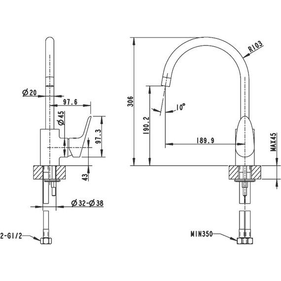 Смеситель для кухни BRAVAT DROP F74898C-1A фото 5