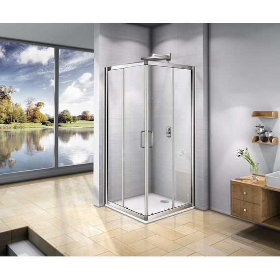 Душевое ограждение Bas Neo CR-100-C-CH 100х100 см, хром/прозрачное - 2 Душевое ограждение Bas Neo CR-100-C-CH 100х100 см, хром/прозрачное фото 2