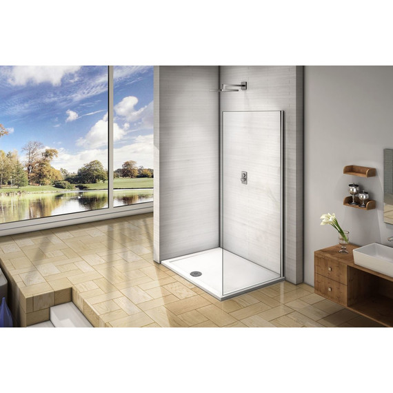 Боковая стенка Bas Neo SP-90-C-CH 90 см хром/прозрачное - 6 Боковая стенка Bas Neo SP-90-C-CH 90 см хром/прозрачное фото 6