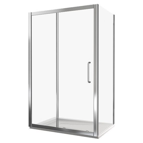Душевое ограждение Bas Neo WTW-110-C-CH+SP-80-C-CH 110х80 см, хром/прозрачное фото 