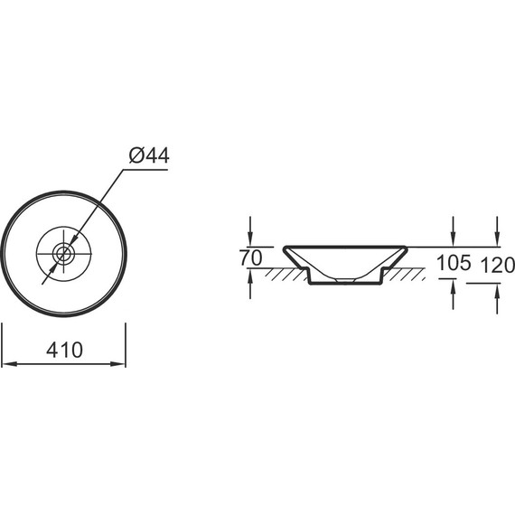 Раковина врезная на столешницу Jacob Delafon Manosque 41 см E1144-00 фото 3