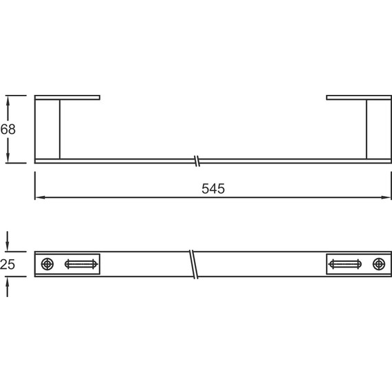 Полотенцедержатель для раковины Jacob Delafon Rythmik ​60 см E4121-CP фото 2
