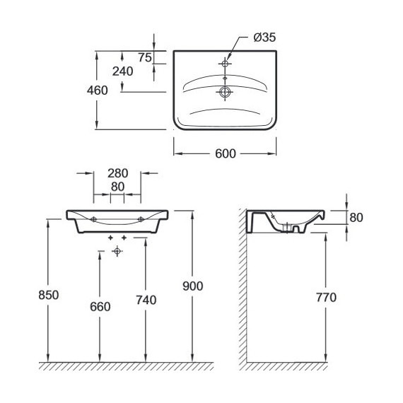 Раковина подвесная Jacob Delafon Replay 60 см E4485-00 фото 4