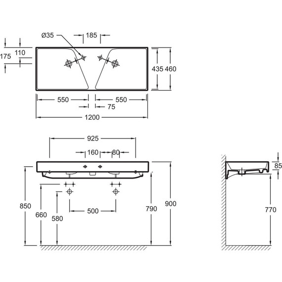 Раковина мебельная Jacob Delafon Rythmik ?120 см EXM112-Z-00 фото 5