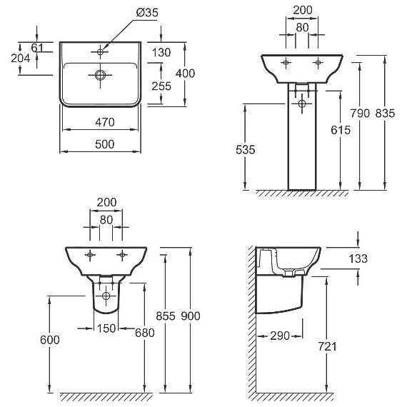 Раковина подвесная Jacob Delafon Struktura 50 см EGF112-00 - 8 Раковина подвесная Jacob Delafon Struktura 50 см EGF112-00 фото 8