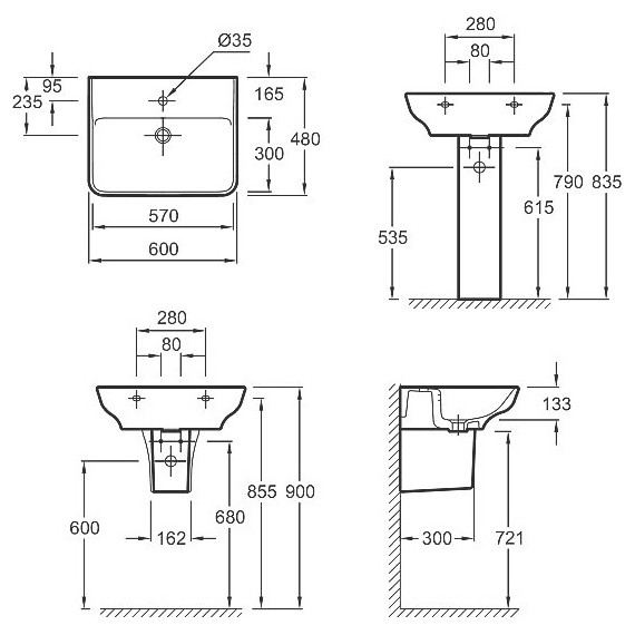 Раковина подвесная Jacob Delafon Struktura 60 см EGD112-00 - 10 Раковина подвесная Jacob Delafon Struktura 60 см EGD112-00 фото 10