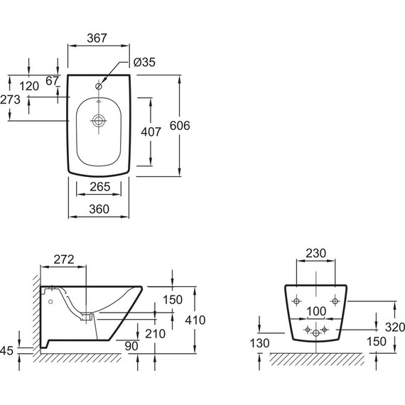 Биде подвесное Jacob Delafon Escale E1298-00 фото 4