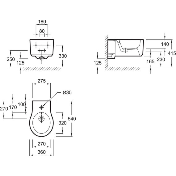 Биде подвесное Jacob Delafon Formilia-Viragio E4774-00 фото 7