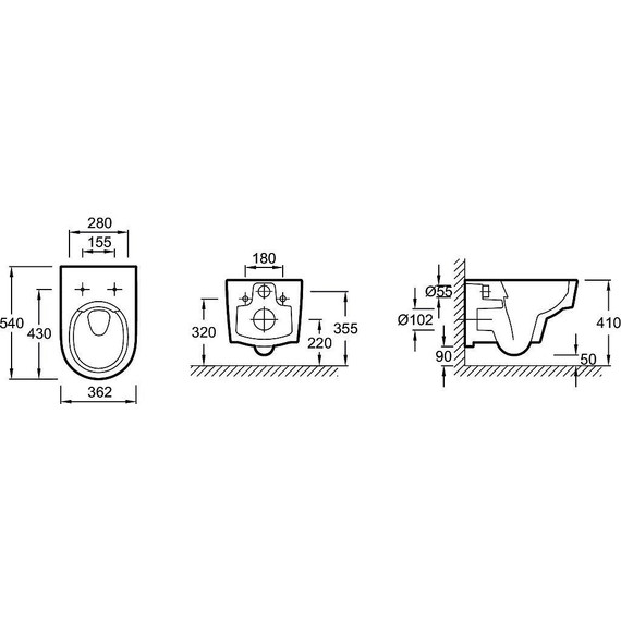 Унитаз подвесной безободковый Jacob Delafon Odeon Rive Gauche EDR102-00 фото 7