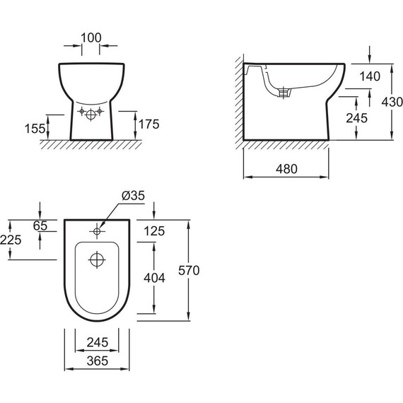 Биде напольное Jacob Delafon Odeon Up E4738-00 фото 7